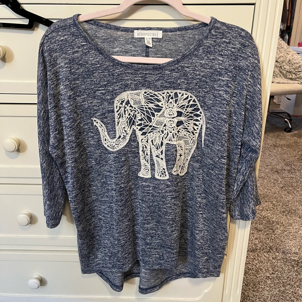 Lace Elephant Long Sleeve Shirt